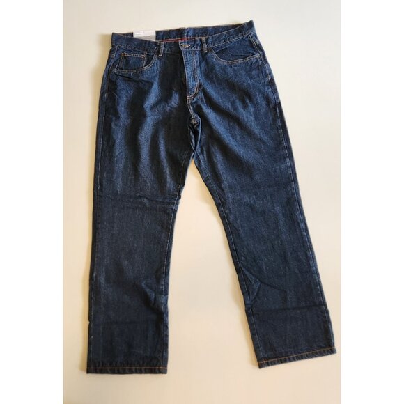 Adventuridge Flannel Lined Jeans Blue Straight Leg‎ Pocket Denim Mens 38x32 NEW - Picture 2 of 13
